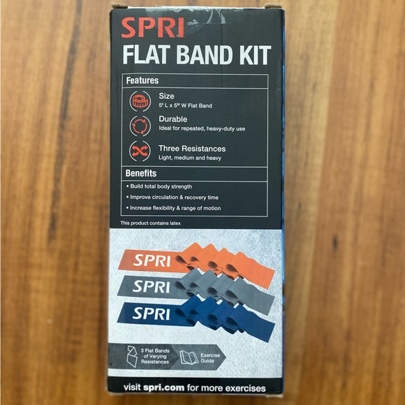 Spri Other Spri Flat Resistance Band Kit Light Medium And Heavy